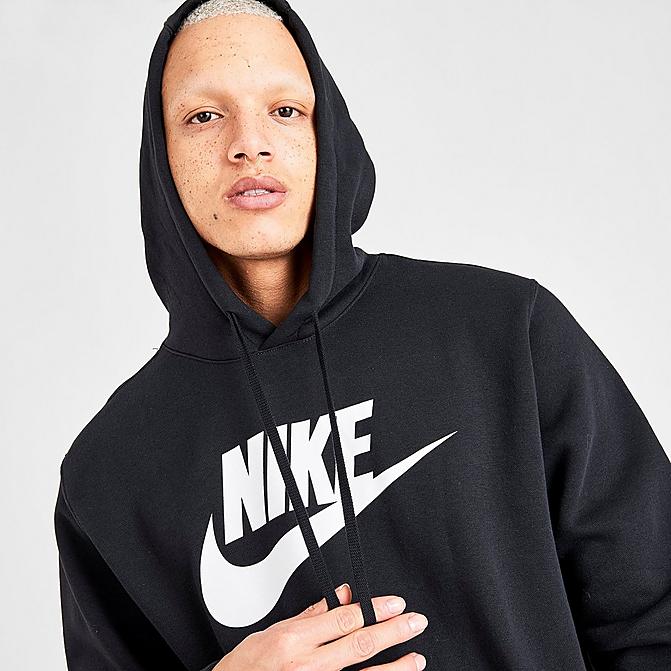 ナイキ メンズ パーカー Men's Nike Sportswear Club Fleece Hoodie - Black/Black/White