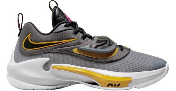 ナイキ メンズ バッシュ Nike Zoom Freak 3 Basketball Shoes Grey Black White 店内限界値引き中 セルフラッピング無料