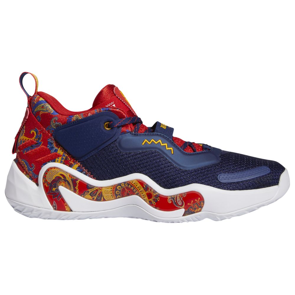 アディダス メンズ バッシュ adidas D.O.N. Issue 3 - Navy/Red/Gold｜ｔｒｏｉｓ　ＨＯＭＭＥ