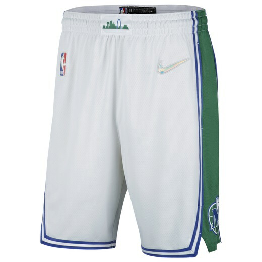 ナイキ メンズ ハーフパンツ バスパン Nike NBA Swingman Shorts 21 - White/Green