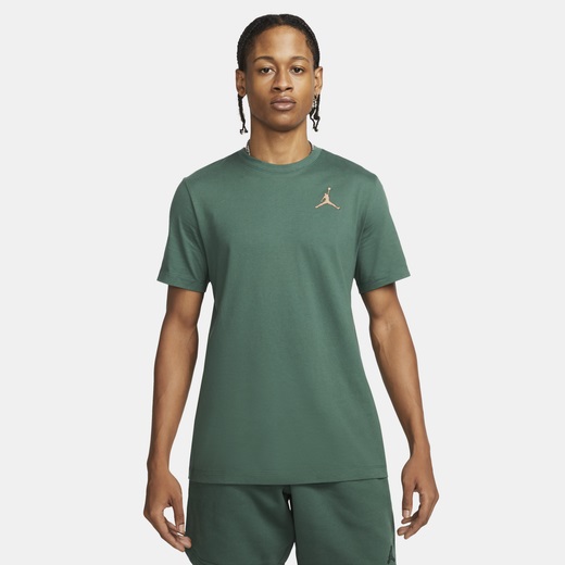 ジョーダン メンズ Tシャツ 半袖 Jordan Jumpman Embroidered T-Shirt - Noble Green/Brown｜ｔｒｏｉｓ　ＨＯＭＭＥ