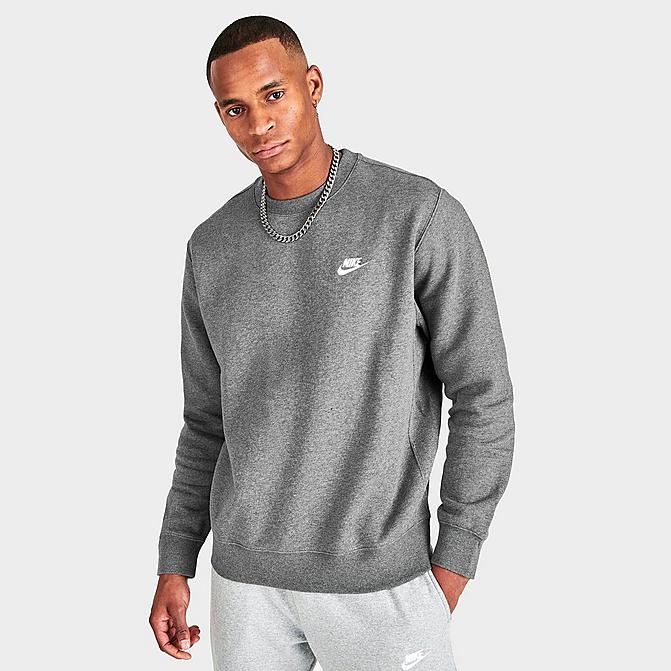 ナイキ メンズ パーカー Nike Sportswear Club Fleece Crewneck Sweatshirt - Charcoal Heather｜ｔｒｏｉｓ　ＨＯＭＭＥ