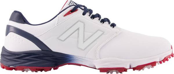 ニューバランス メンズ ゴルフシューズ New Balance Men's Striker v3 Golf Shoes MEDIUM/D - White/Blue/Red