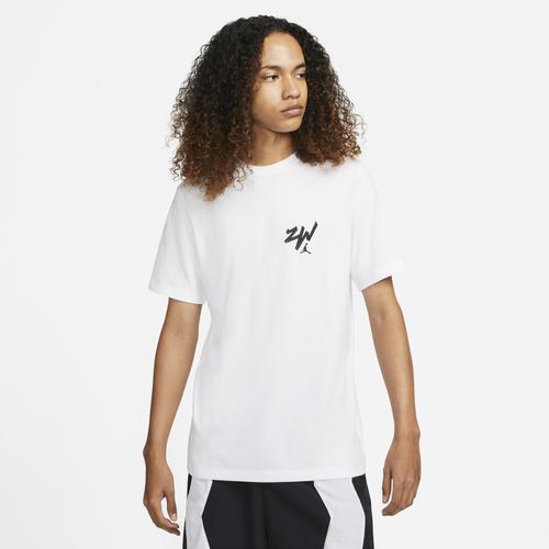 ジョーダン メンズ ティーシャツ 半袖 Jordan Zion Short Sleeved T-Shirt - White/Black メンズファッション-トップス