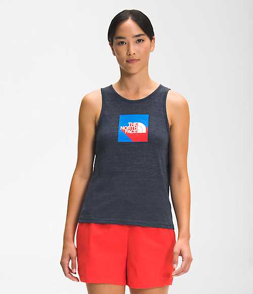 The North Face Mens Americana Tri Blend Tank Red Size Large
