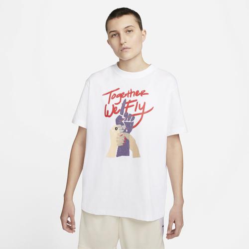ナイキ レディース Tシャツ 半袖 Nike Swoosh Fly T-Shirt - White/White 10,198円