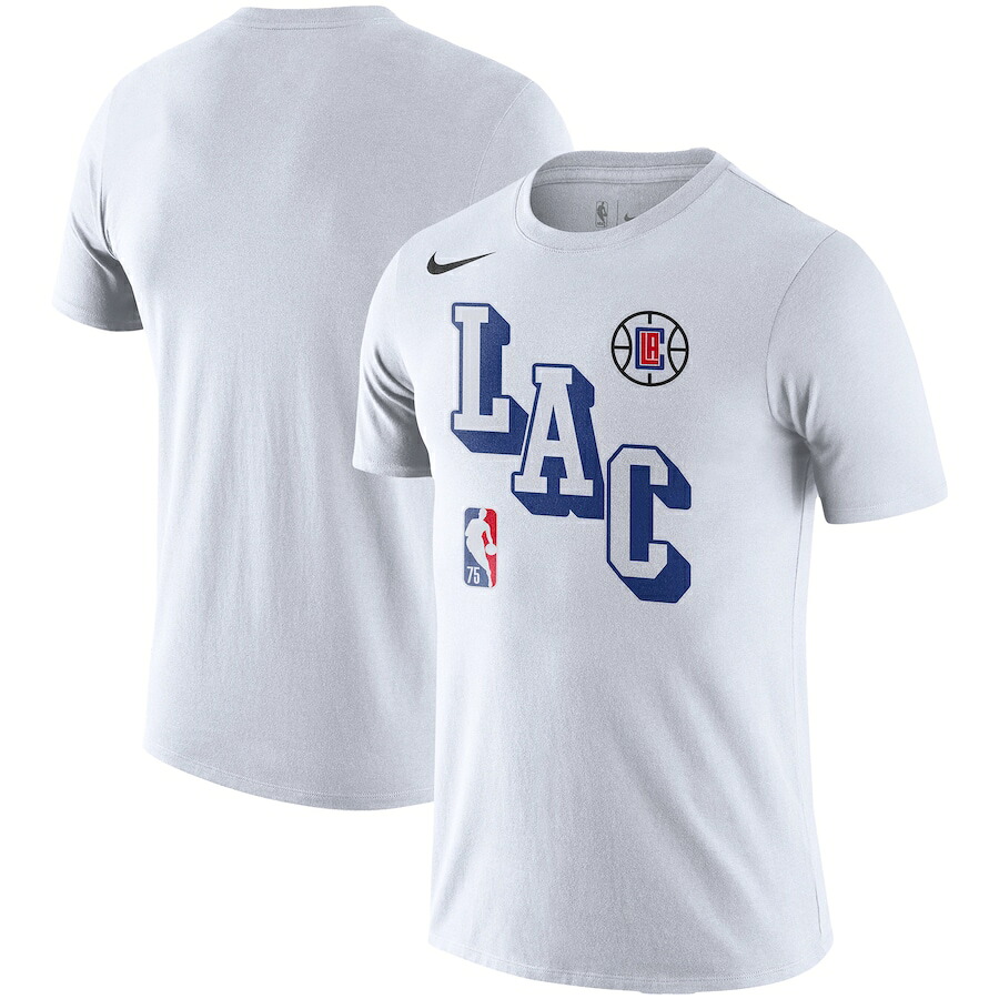 ナイキ メンズ プルオーバー クリッパーズ 天使の都市 Clippers Nike Courtside Performance Block T-Shirt - White