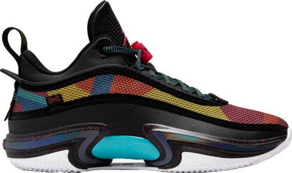 ジョーダン メンズ バッシュ Air Jordan XXXVI Low Basketball Shoes - Black/Pink/Teal｜ｔｒｏｉｓ　ＨＯＭＭＥ