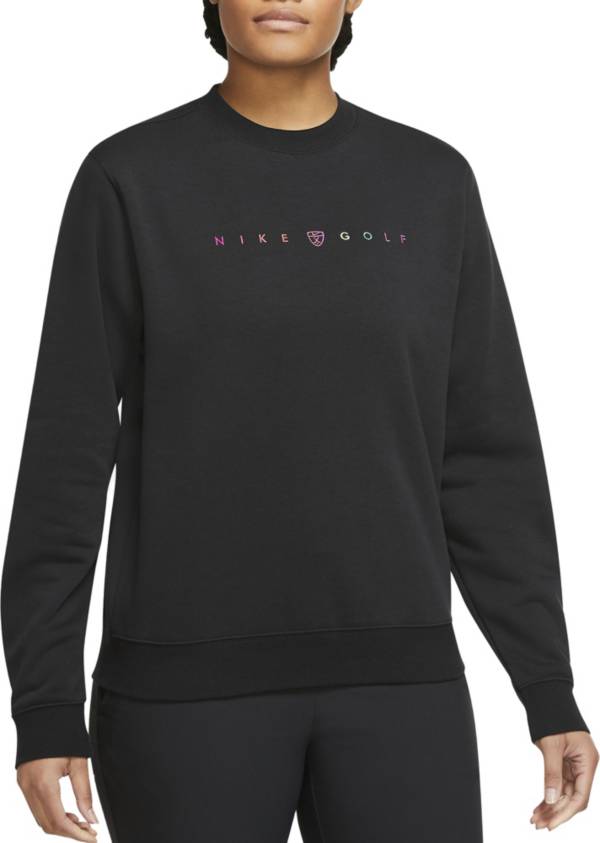 ナイキ レディース スウェットシャツ Nike Women's Golf Crew Long Sleeve Top - Black