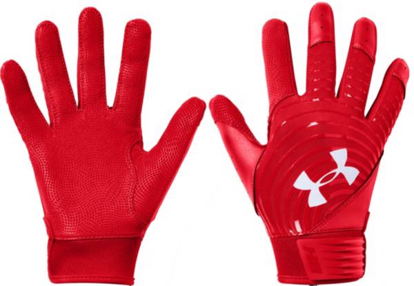 アンダーアーマー メンズ 打棒地球儀 Under Armour Adult Harper Hustle Batting Gloves - Red