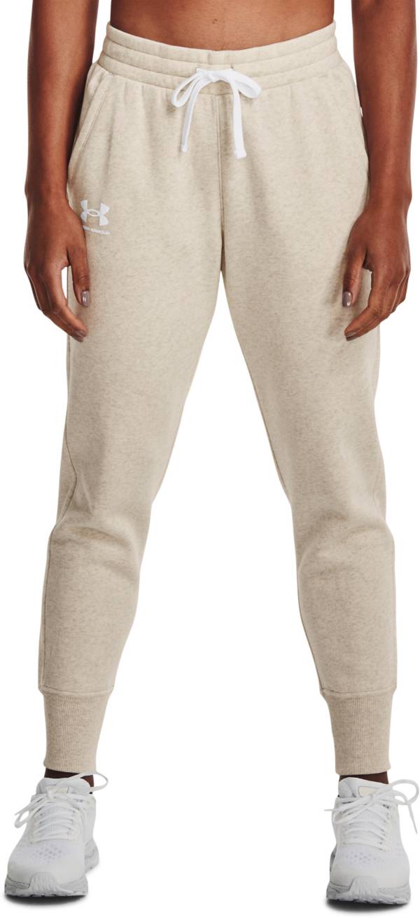 アンダーアーマー レディース ジョガーパンツ Under Armour Women\u0027s Rival Fleece Jogger Pants - Oatmeal Light Heather