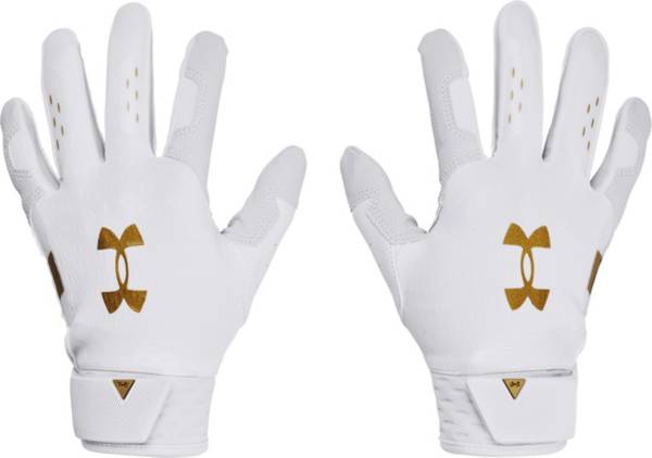 アンダーアーマー キッズ 打撃地球儀 Under Armour Youth Harper Hustle 21 Batting Gloves - White