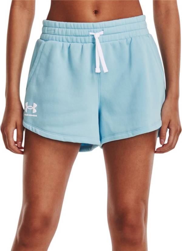 アンダーアーマー レディース 形づくる さる股引き Under Armour Women\u0027s Rival Fleece Shorts - Opal Blue