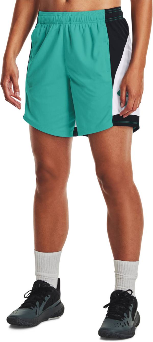 アンダーアーマー レディース 2階建てバス食麺麭 Under Armour Women\u0027s Baseline 6.75\u0027\u0027 Basketball Shorts - Neptune/Black