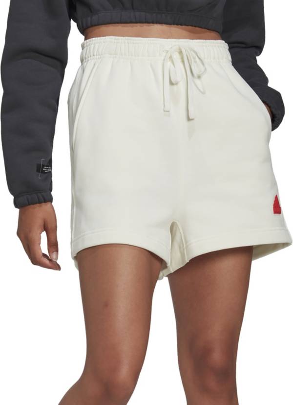 アディダス レディース ハーフパンツ adidas Women's New Sportswear Fleece Shorts - Off White|trois HOMME