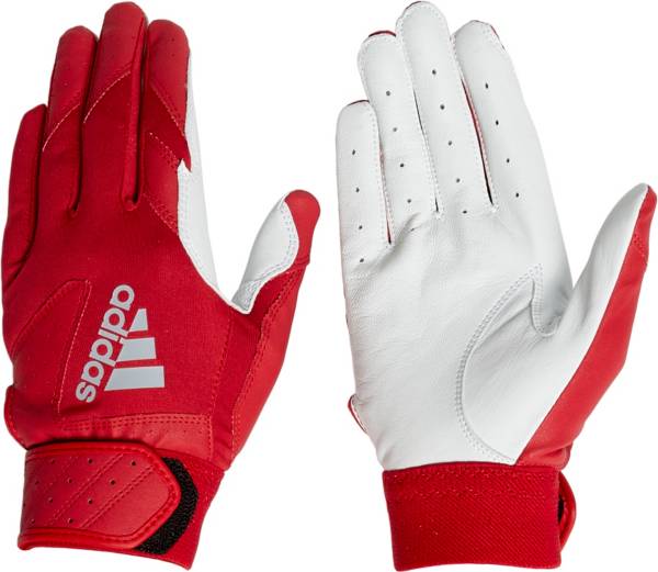 アディダス キッズ バッティンググローブ adidas Youth Trilogy Batting Gloves - Red｜ｔｒｏｉｓ　ＨＯＭＭＥ