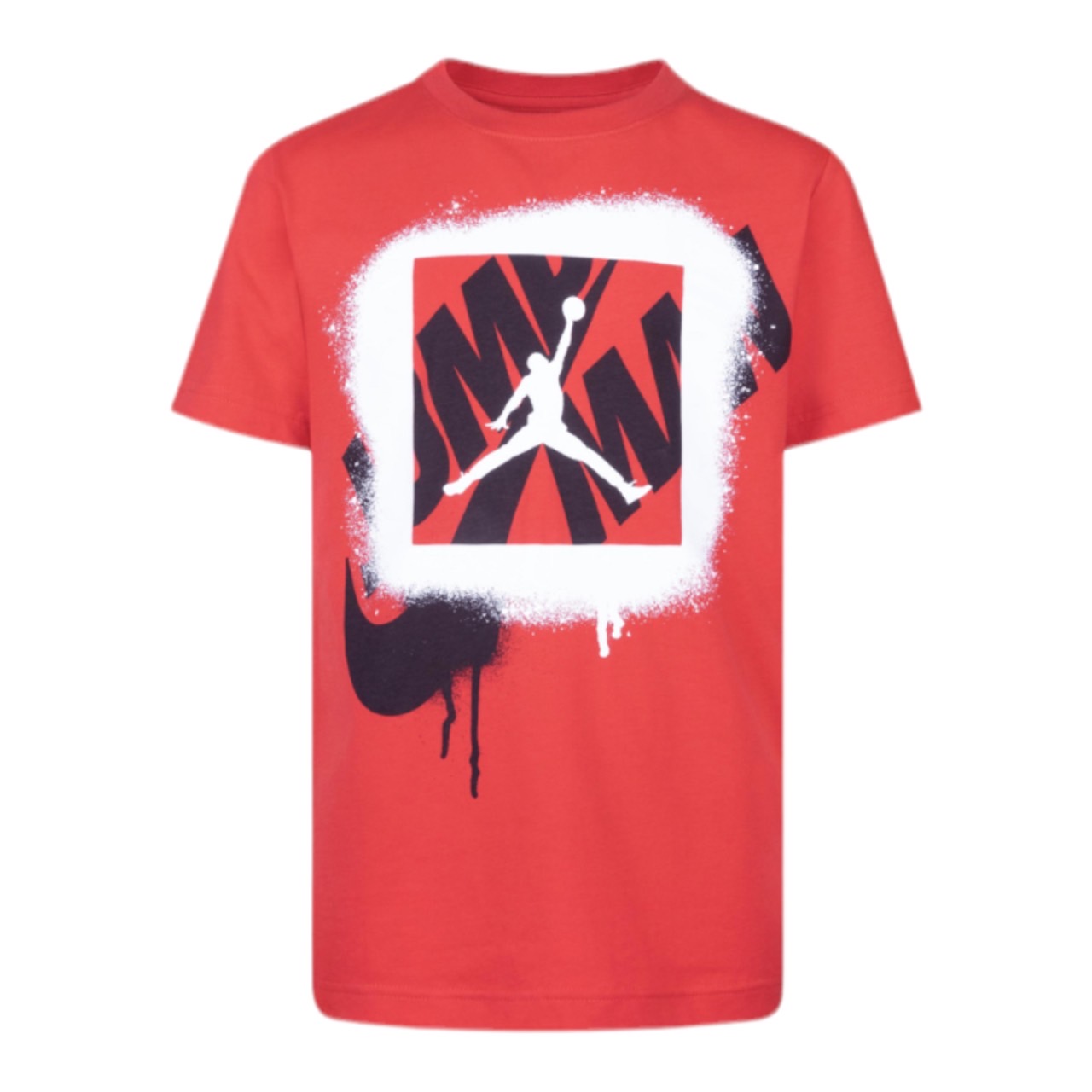 ジョーダン キッズ ティーシャツ 半袖 Jordan Jumpman Stencil T-Shirt - Fire Red/White Tシャツ・カットソー-トップス