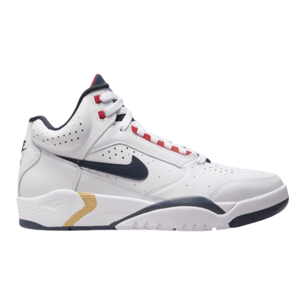 ナイキ メンズ スニーカー Nike Air Flight Lite Mid - White/Midnight Navy/University Red｜ｔｒｏｉｓ　ＨＯＭＭＥ