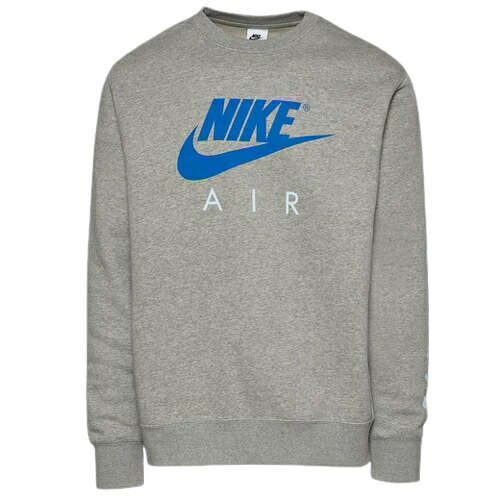 ナイキ メンズ スウェットシャツ Nike Air Crew Fleece - Gray/Blue|trois HOMME
