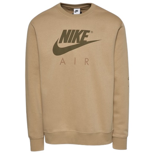 ナイキ メンズ スウェットシャツ Nike Air Crew Fleece - Limestone/Olive/Brown