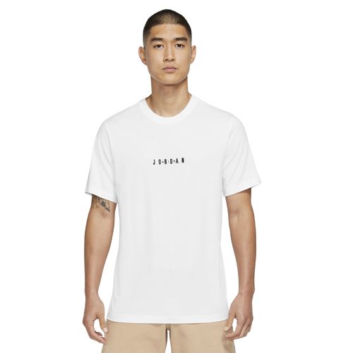 ジョーダン メンズ プルオーバー 半袖 Jordan Embossed Air Crew - White/Black