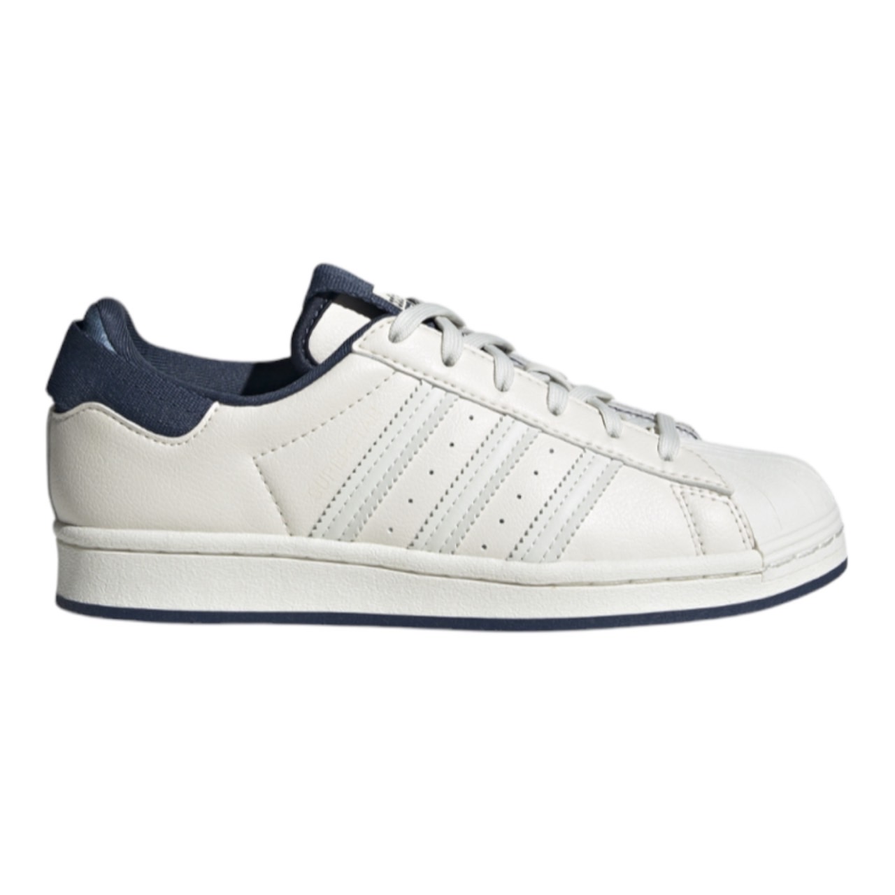 アディダス オリジナルス キッズ スニーカー スーパースター adidas Originals Superstar GS - Chalk/White Tint/Crew Navy 白 ホワイト 靴 通学|trois HOMME