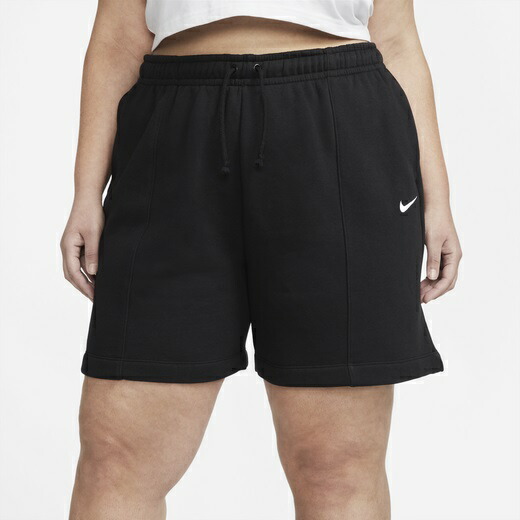 ナイキ レディース 二分の一ズボン下 Nike Collection Fleece Shorts - Black/White