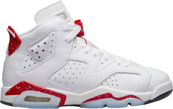 ジョーダン キッズ バッシュ Jordan Kids' GS Air Jordan 6 Retro - White/Red/Black 白 ホワイト バスケットシューズ ミニバス 子供 男の子 女の子
