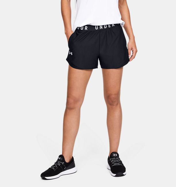 アンダーアーマー レディース さる股引き Under Armour Play Up 3.0 Shorts 遊撃手ズボン下 Black/Black
