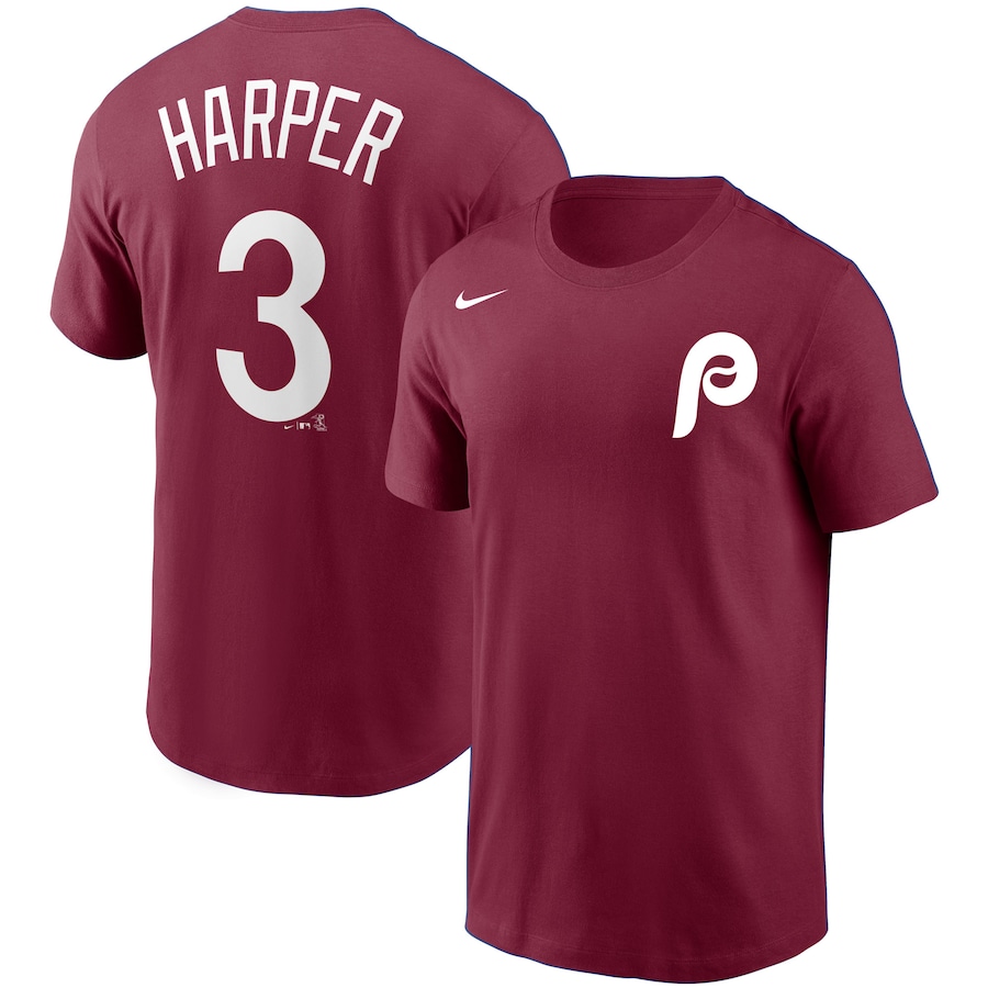 売り切れ必至 ナイキ メンズ Bryce Harper Philadelphia Phillies Nike Name Number T Shirt Tシャツ 半袖 Burgundy 訳ありセール格安 Www Ceao Com Ar