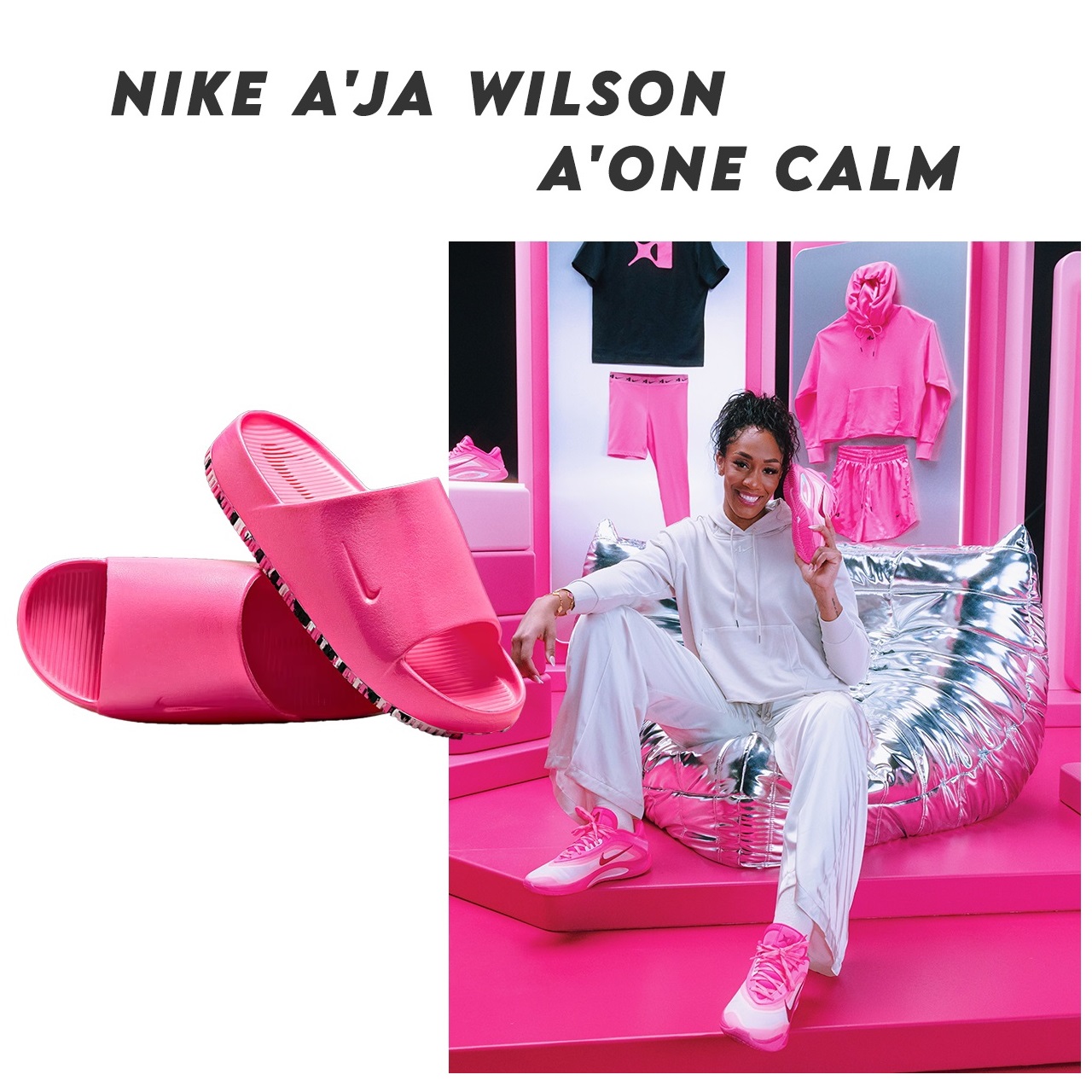 【楽天市場】ナイキ カーム スライド サンダル レディース Nike A'One Calm エイジャ・ウィルソン 海 おしゃれ 川遊び 軽い