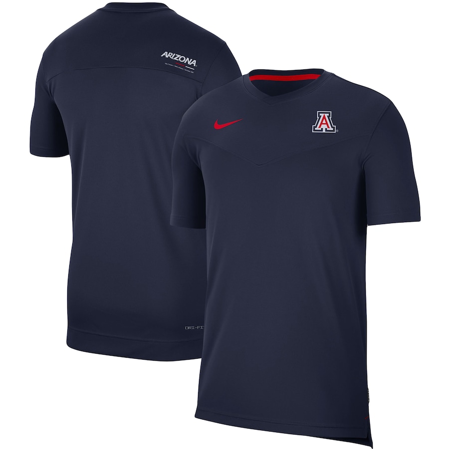 ナイキ メンズ プルオーバー \"Arizona Wildcats\"" Nike Coach UV Performance T-Shirt - Navy"