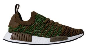 アディダス オリジナルス メンズ スニーカーadidas Originals NMD R1 STLT Primeknit プライムニット ブースト Trace Olive/Core Black/Solar Slime
