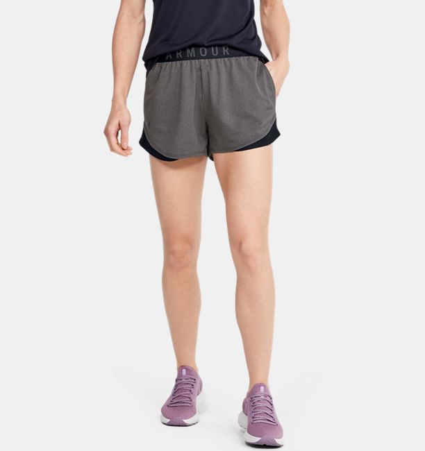 アンダーアーマー レディース Under Armour Play Up 3.0 Shorts 形づくるズボン下 さる股引き Carbon Heather/Black