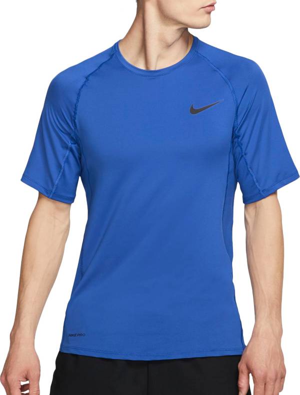 ナイキ メンズ Nike Men's Pro Slim T-Shirt 半袖 GAME ROYAL/BLACK|trois HOMME