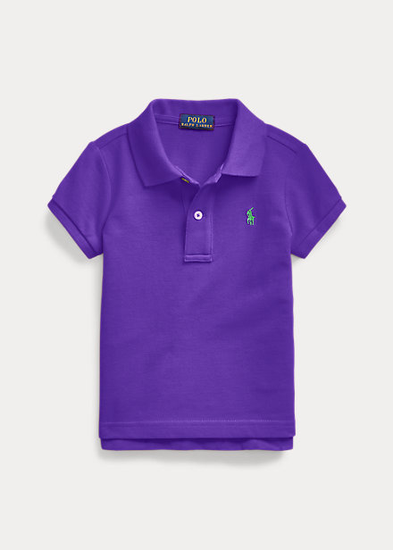 ラルフローレン 2-6X ガールズ キッズ Polo Ralph Lauren Cotton Mesh Polo Shirt ポロシャツ 半袖 Chalet Purple 女の子