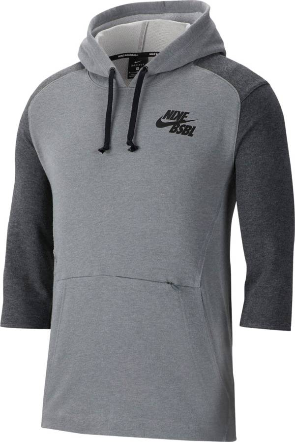 ナイキ メンズ Nike Men's 3/4 Sleeve Pullover Baseball Hoodie パーカー CHCL HTHR/DK GRY HTHR/BLK フーディー プルオーバー