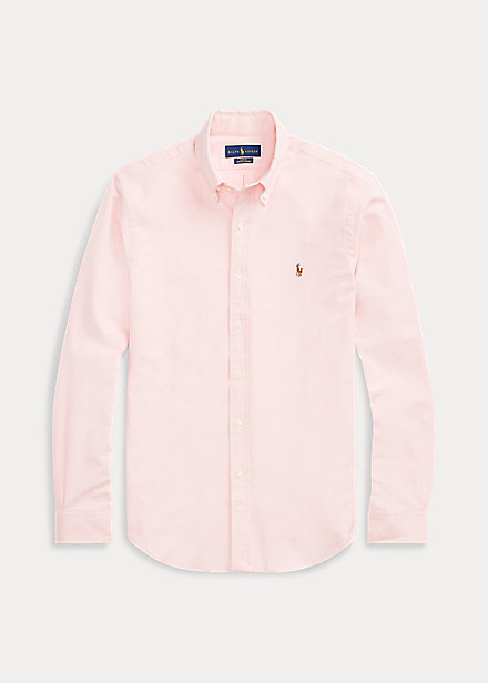 ラルフローレン メンズ オックスフォードシャツ Polo Ralph Lauren Slim Fit Stretch Oxford Shirt カッターシャツ Pink Spotbuycenter Com