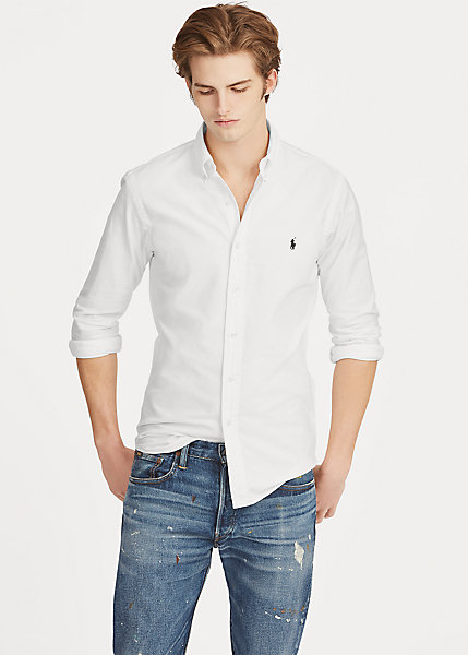 ラルフローレン メンズ シャツ Polo Ralph Lauren Garment-Dyed Oxford Shirt カッターシャツ Slimサイズ White 22,330円