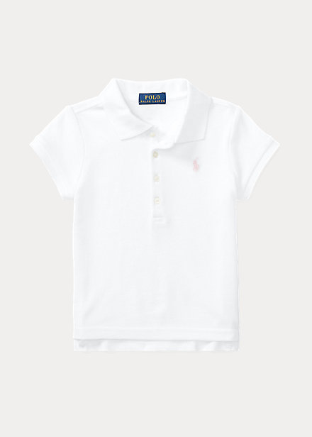 爆売り ラルフローレン 2 6x ガールズ キッズ Polo Ralph Lauren Cotton Polo Shirt ポロシャツ 半袖 White 女の子 格安 Www Lexusoman Com