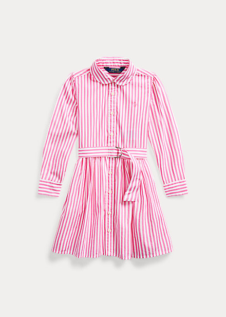 数量は多い Tシャツ カットソー Shirtdress Cotton Striped Lauren Ralph Polo ガールズ キッズ 2 6x ラルフローレン ポロ ワンピース 女の子 Multi Pink Asociacionfileteadores Com