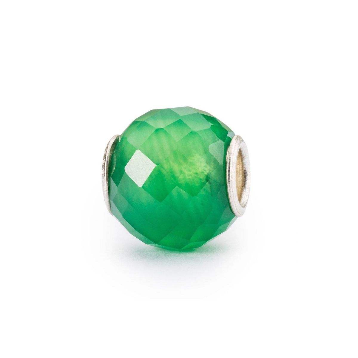 トロールビーズ Trollbeads ラウンドグリーンオニキス・ファセットビーズ Round Green Onyx Facet Bead 天然石 Gemstone ホープ＆ニュービギニング Hope and Ne