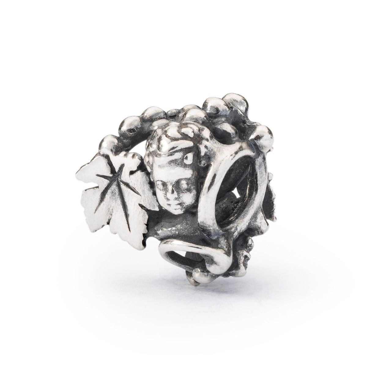 トロール網ビーズ Trollbeads ワインディバイン・ビーズ Wine Divine Bead しろがね色 Silver メドウモーメンツ Meadow Moments