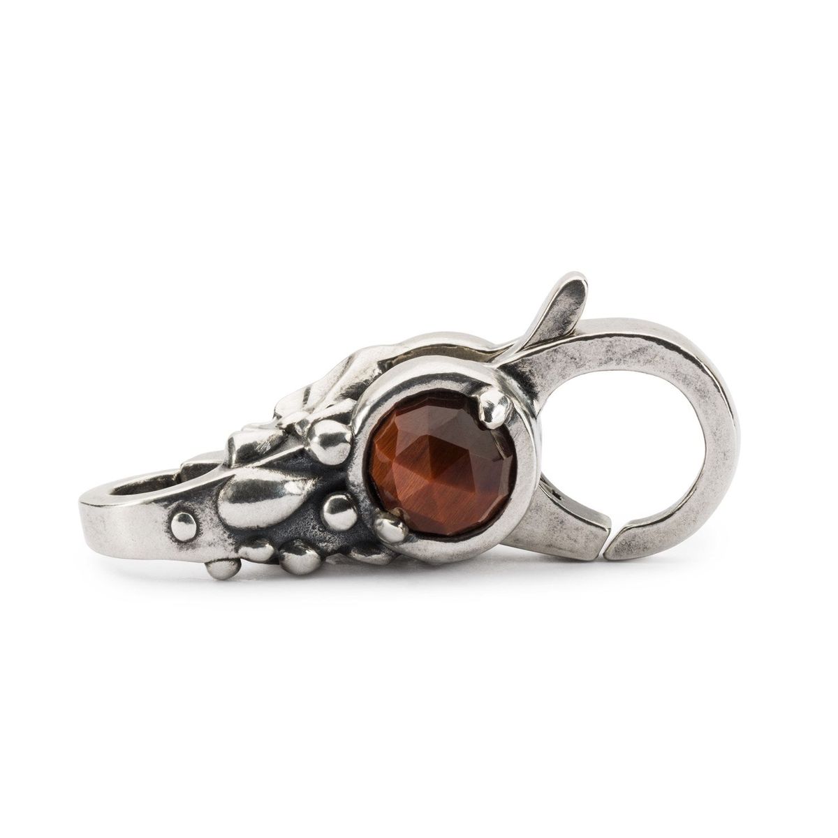 トロールビーズ Trollbeads レッドタイガーアイ・クラスプ Red Tiger Eye Clasp シルバー Silver 天然石 Gemstone ロック Lock エバーグリーンディバイン