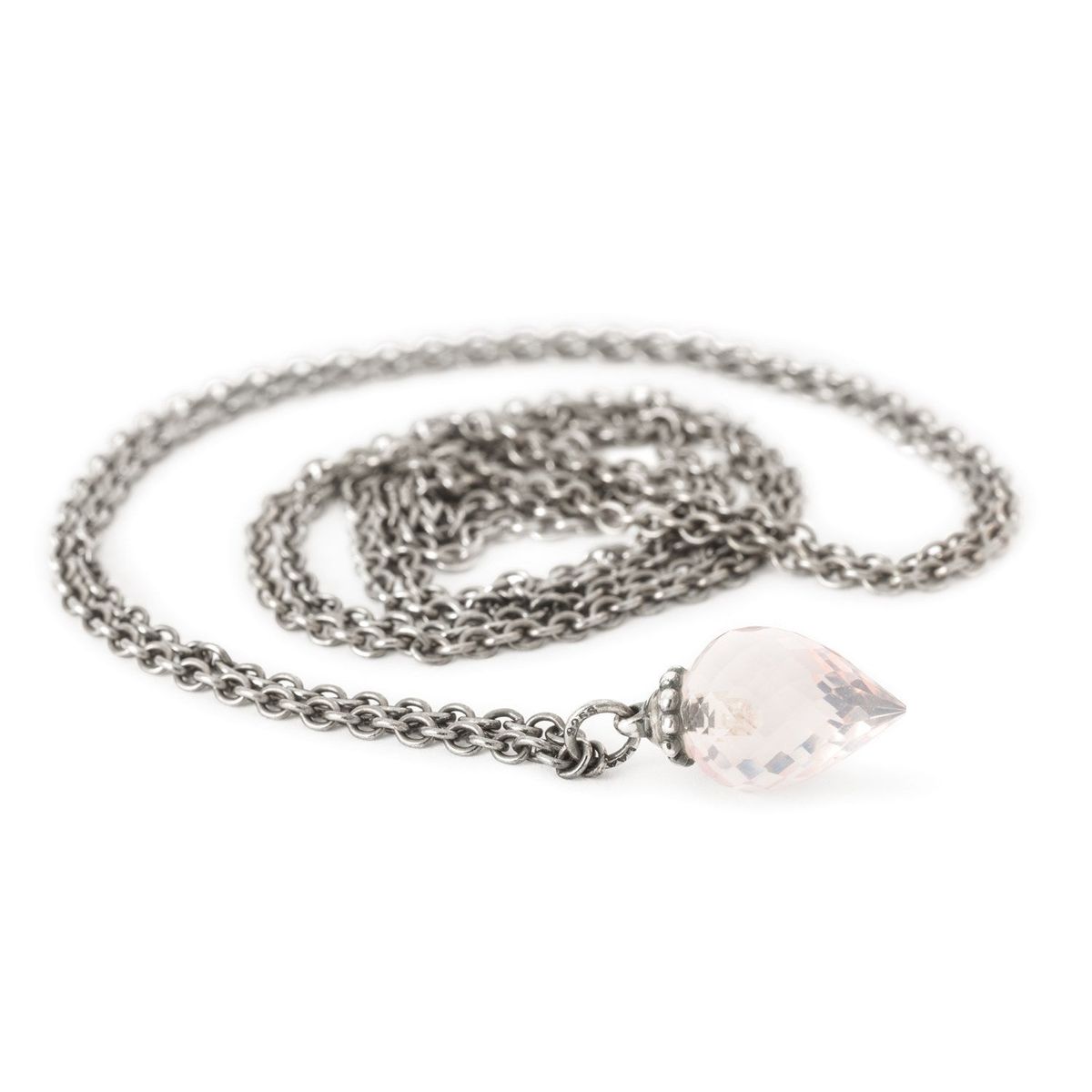 トロールビーズ Trollbeads ローズクォーツネックレス Fantasy Necklace with Rose Quartz 天然石 Gemstone シルバー Silver チェーン Chain 60cm/ 70cm/ 80cm/ 90cm/ 100cm/ 110cm/ 120cm｜トロール 店 28,045円