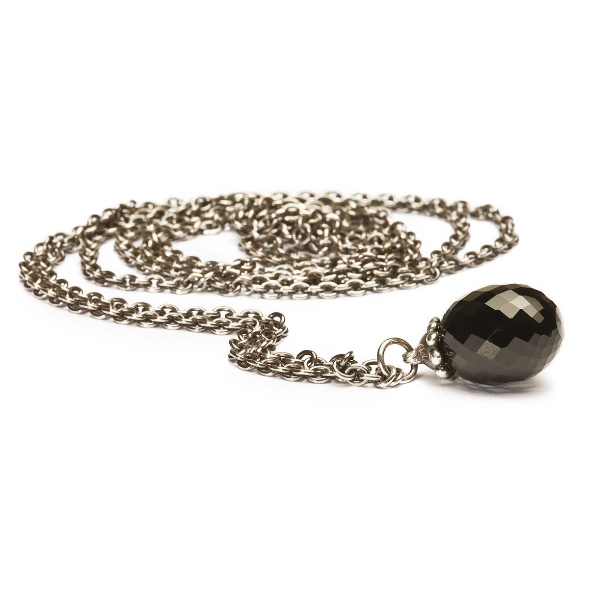 トロールビーズ Trollbeads ブラックオニキスネックレス Fantasy Necklace with Black Onyx シルバー Silver 天然石 Gemstone チェーン Chain 60cm/ 70cm/ 80cm/ 90cm/ 100cm/ 110cm/ 120cm｜トロール 店
