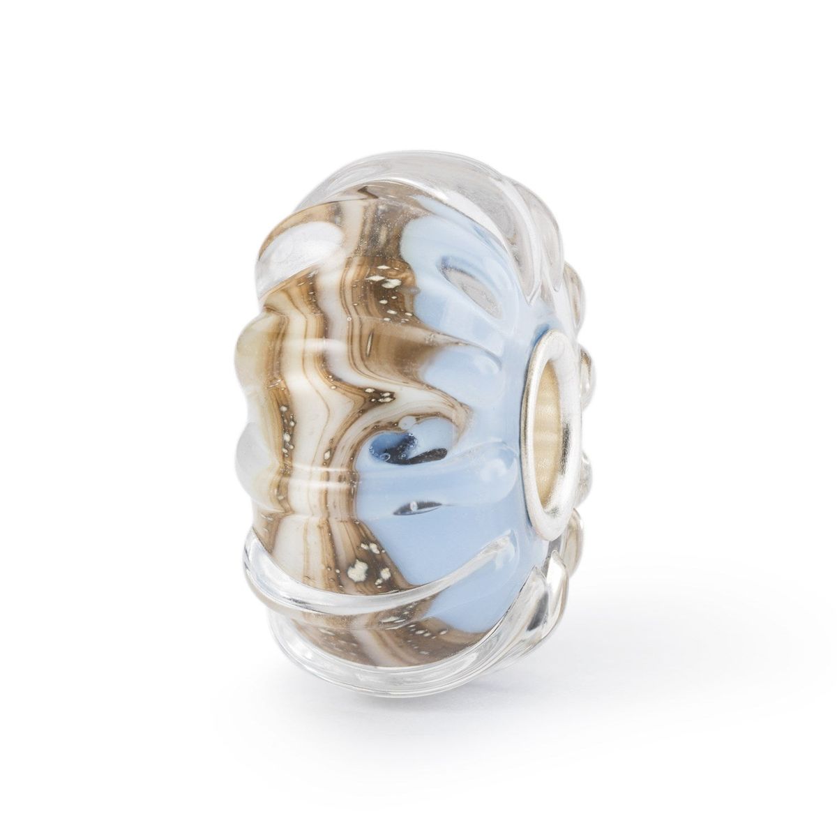 トロール網ビーズ Trollbeads クラッシングウェーブ・ビーズ Crushing Wave Bead  硝子 Glass ビーズ Beads 差し上げ物 Gift