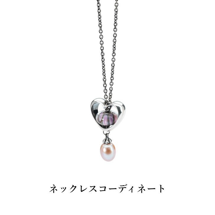 トロールビーズ Trollbeads 褪紅パール頸飾り Fantasy Necklace With Rosa Pearl 銀鼠 Silver ユニセックス Unisex 鎖 Chain 60cm 70cm 80cm 90cm 100cm 110cm 1cm 頂上に可愛らしいローズパールシャンデリアが付いた スターリングシルバーのネックレス Ficap Fr