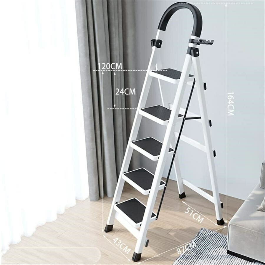 【全品2点で5%OFF】脚立 はしご 炭素鋼 持ち運び便利 持ち手付き 軽量 折りたたみ 踏み台 ステップ 折りたたみ 耐荷重kg 軽量 おしゃれ 約kg コンパクト 滑り止め 段 現在注