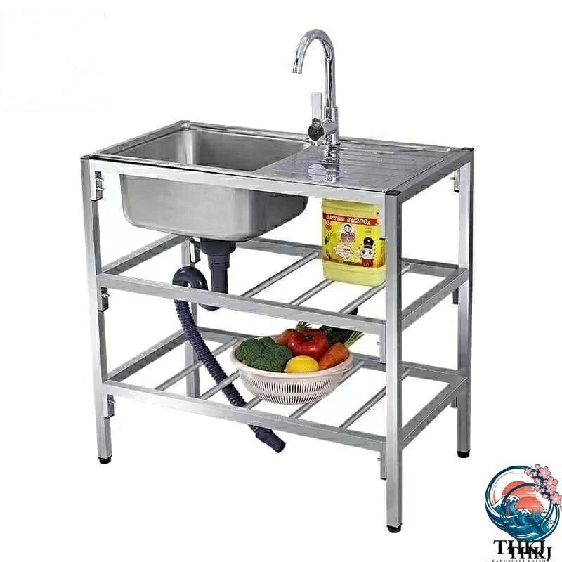 【全品5%ポイント】流し台 屋外 シンク ステンレス 蛇口 深型 流し台シンク 作業台 台所 キッチン ガーデンシンク 下棚 家庭用 屋外用 キャンプ BBQ｜TR online store